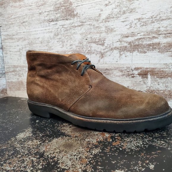 Frye Edwin Chukka Boots Sz 13 M Used Brown Suede Rugged Distressed 87160 - Picture 2 of 14
